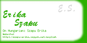 erika szapu business card
